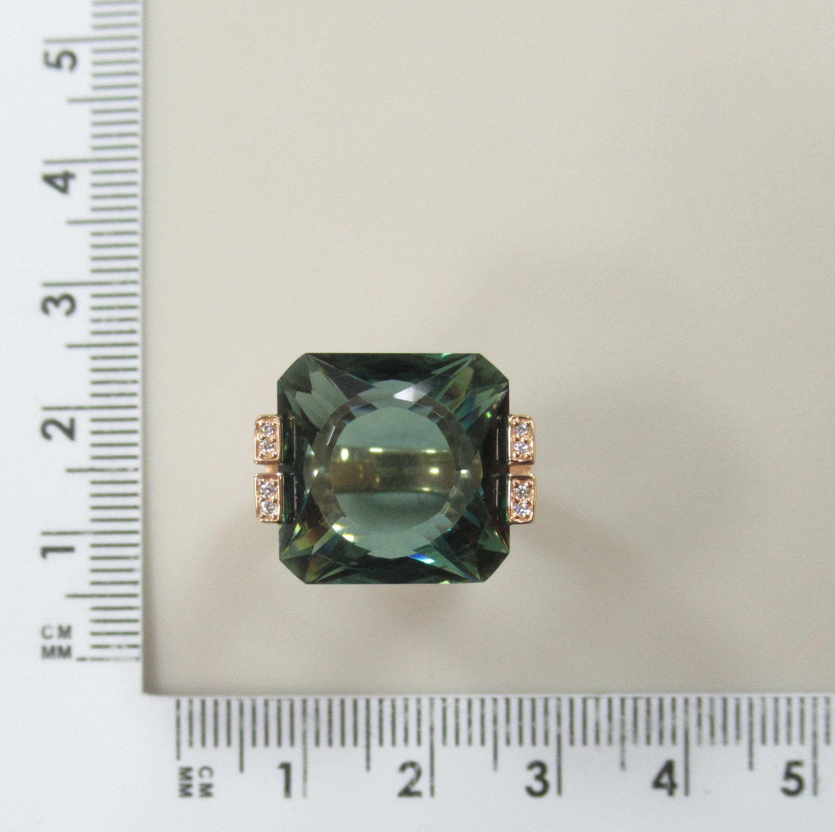 Серебряное кольцо с празиолитом